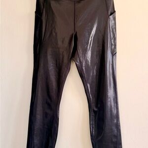 ✨ Fabletics Shiny Faux Leather Leggings – Size L – Never Worn!